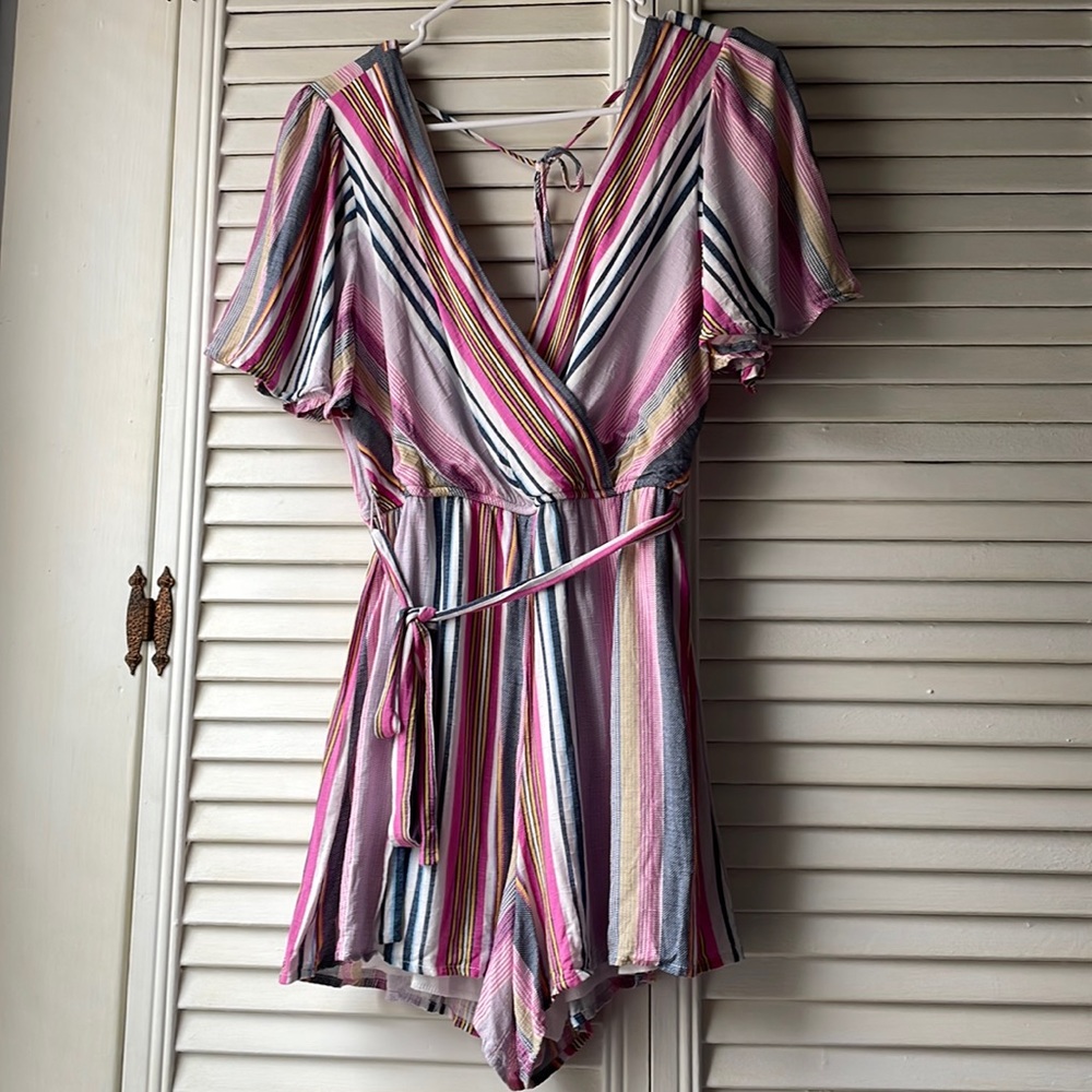 TRIXXI Clothing Company - Multi - Striped Romper